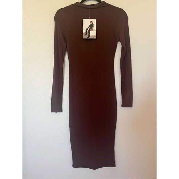 Naked Wardrode The Nw Mini Bodycon in Chocolate NEW NWT - Picture 6 of 7